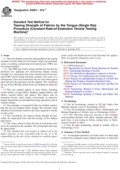 d2261 standard test